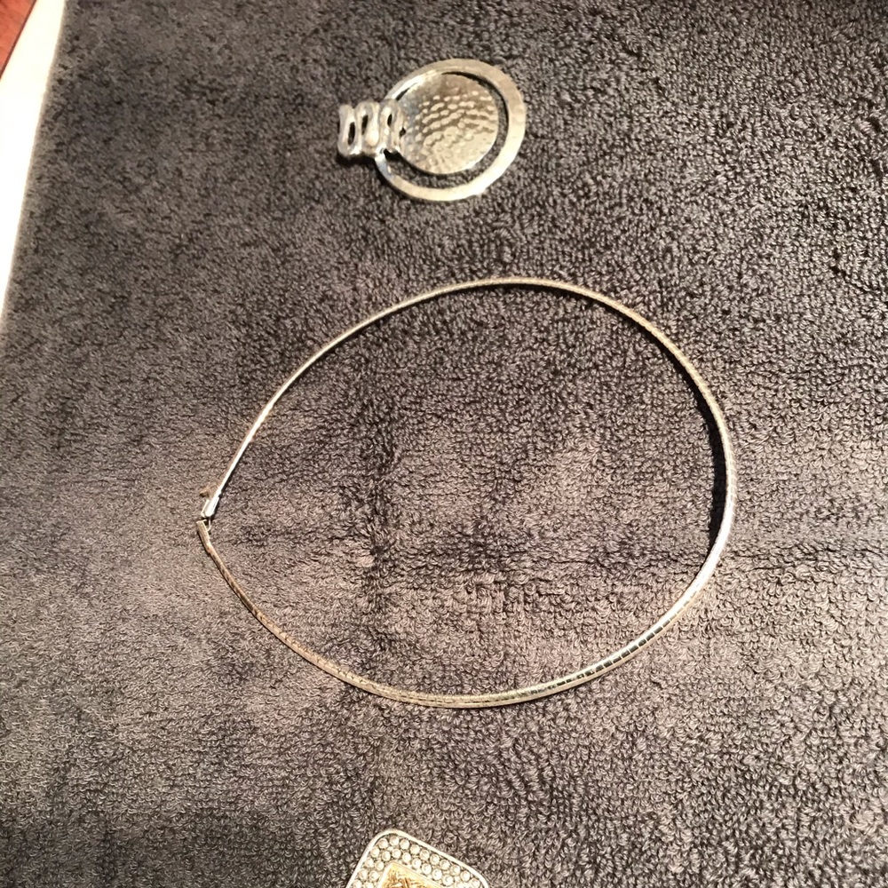 Silver necklace and pendants